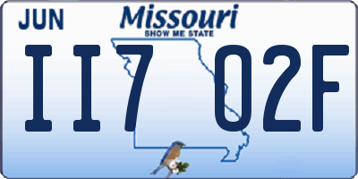 MO license plate II7O2F