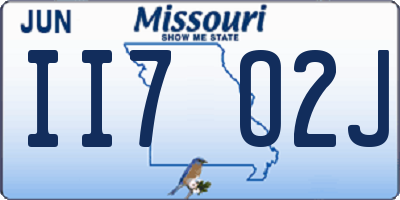 MO license plate II7O2J