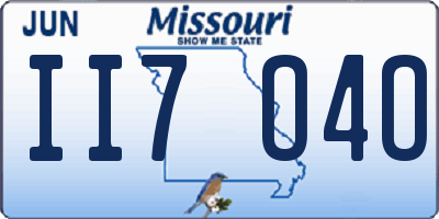 MO license plate II7O4O