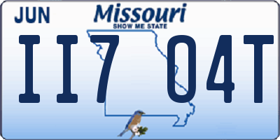 MO license plate II7O4T