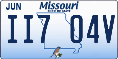 MO license plate II7O4V
