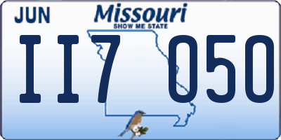 MO license plate II7O5O