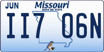 MO license plate II7O6N