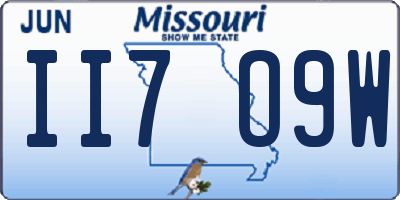 MO license plate II7O9W