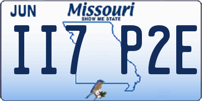 MO license plate II7P2E