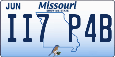 MO license plate II7P4B