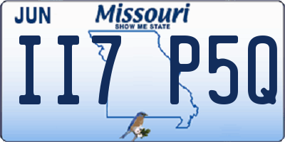MO license plate II7P5Q