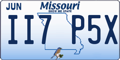 MO license plate II7P5X