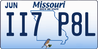 MO license plate II7P8L