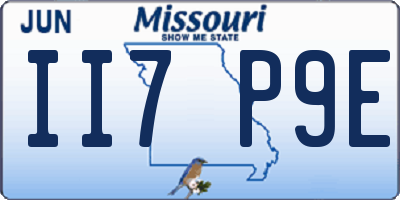 MO license plate II7P9E