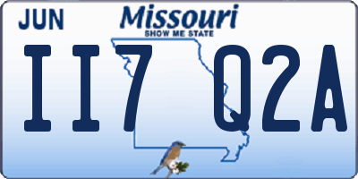 MO license plate II7Q2A