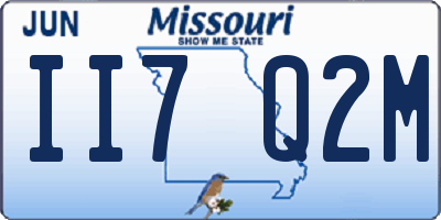 MO license plate II7Q2M