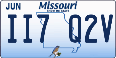 MO license plate II7Q2V