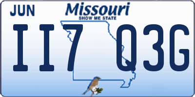 MO license plate II7Q3G