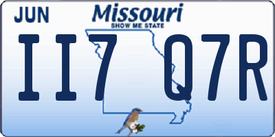 MO license plate II7Q7R