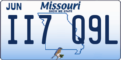 MO license plate II7Q9L