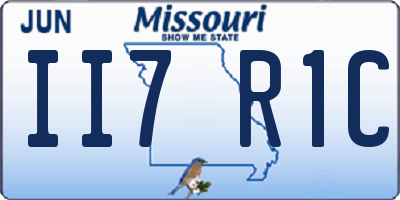 MO license plate II7R1C