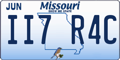 MO license plate II7R4C