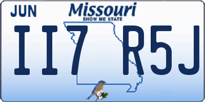 MO license plate II7R5J