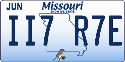 MO license plate II7R7E