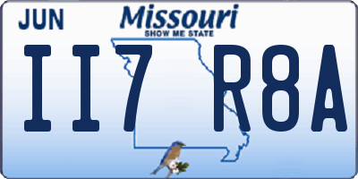 MO license plate II7R8A