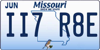 MO license plate II7R8E