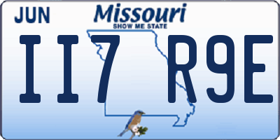MO license plate II7R9E