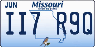 MO license plate II7R9Q