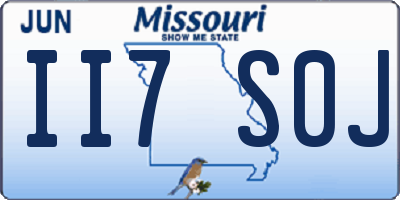 MO license plate II7S0J