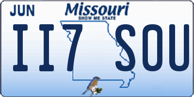 MO license plate II7S0U