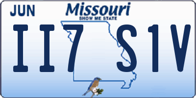 MO license plate II7S1V