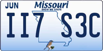 MO license plate II7S3C