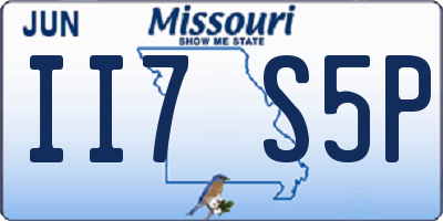 MO license plate II7S5P