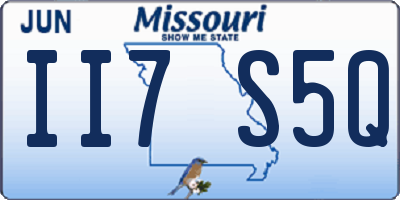MO license plate II7S5Q