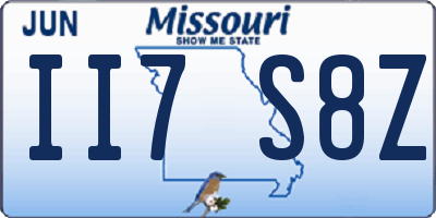 MO license plate II7S8Z