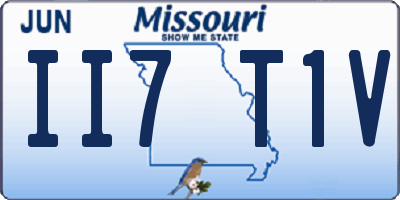 MO license plate II7T1V