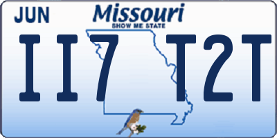 MO license plate II7T2T