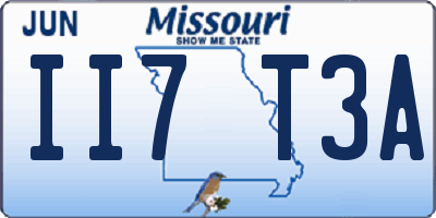 MO license plate II7T3A
