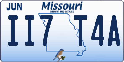 MO license plate II7T4A