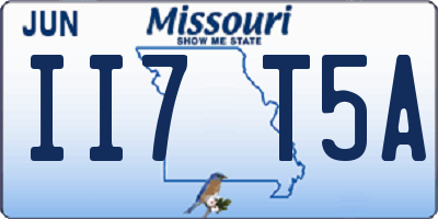 MO license plate II7T5A