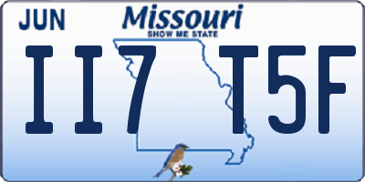 MO license plate II7T5F