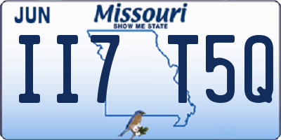 MO license plate II7T5Q