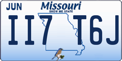 MO license plate II7T6J