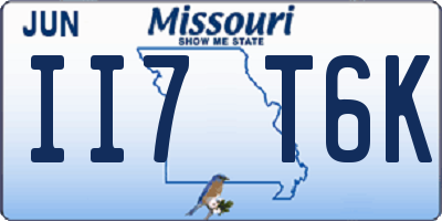 MO license plate II7T6K