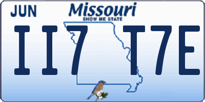 MO license plate II7T7E