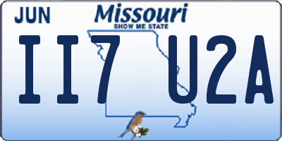 MO license plate II7U2A