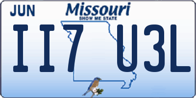 MO license plate II7U3L