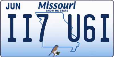 MO license plate II7U6I