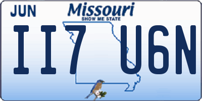 MO license plate II7U6N