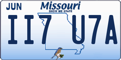 MO license plate II7U7A